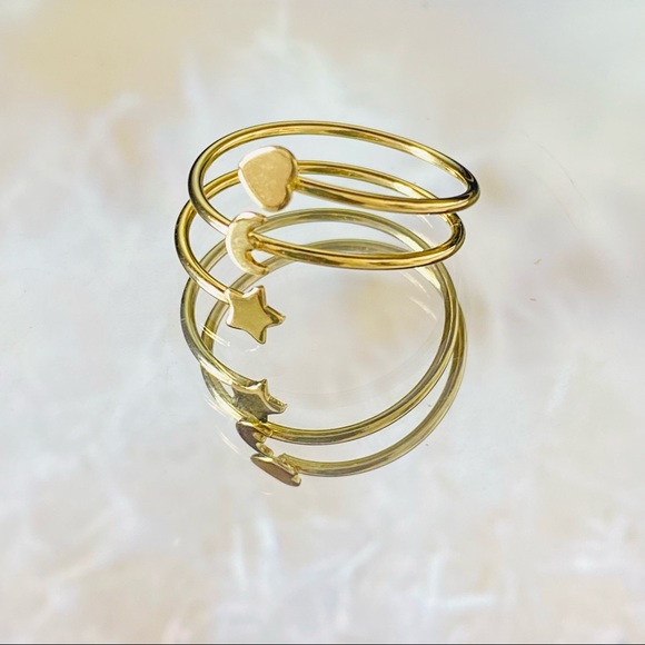 Adjustable Star Moon and Heart Ring - Picture 4 of 10